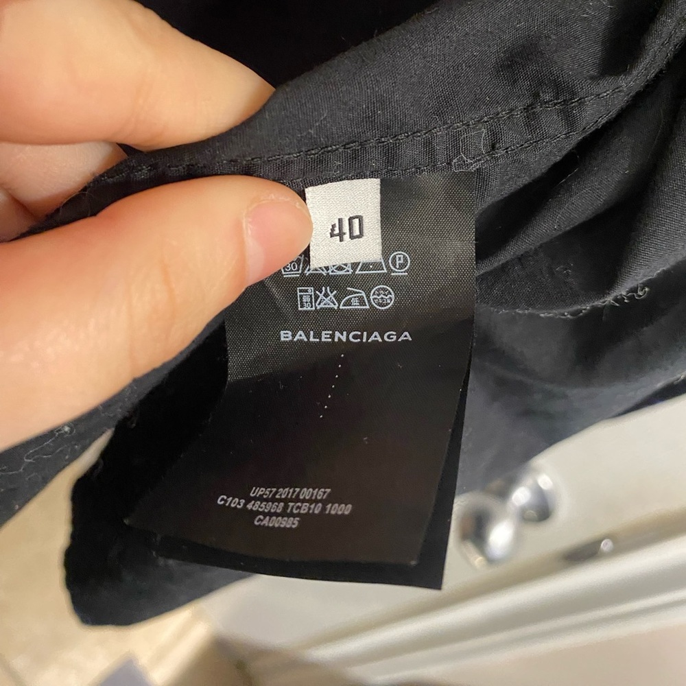 Balenciaga Black and Blue Dress Shirt - Picture 3 of 5